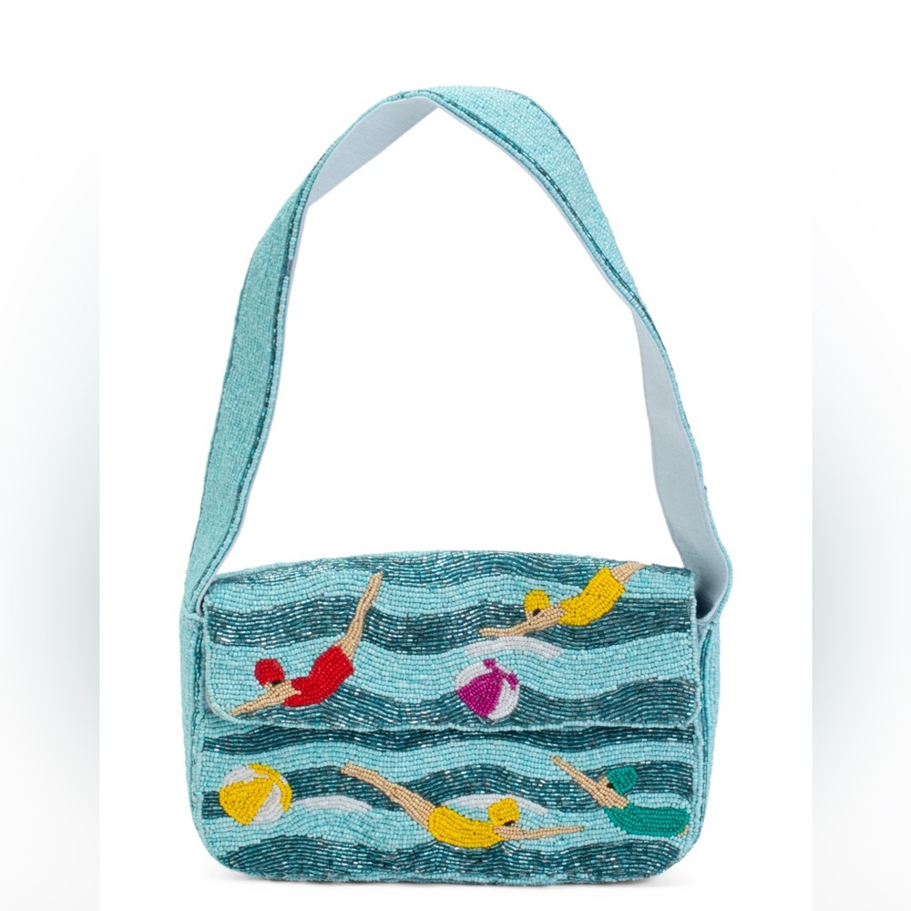 Swimmer Beaded Bag